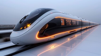 Fototapeta premium a futuristic train.
