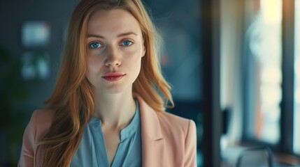 Obraz premium Thinking about how to take the business to technological heights Cropped shot of an attractive young businesswoman working in her office : Generative AI