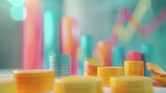 Statistics of business concept Finance chart Financial planning Data analysis : Generative AI