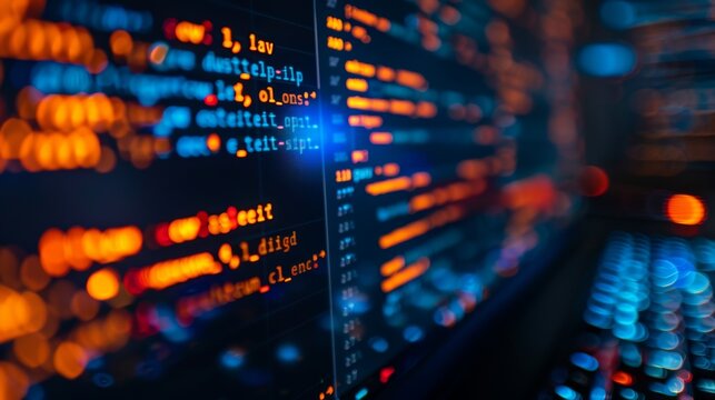 A close-up of a computer screen with lines of code, symbolizing programming and software development as tools for innovation.