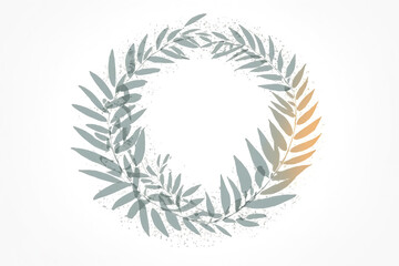 Obraz premium Watercolor Wreath with Greenery