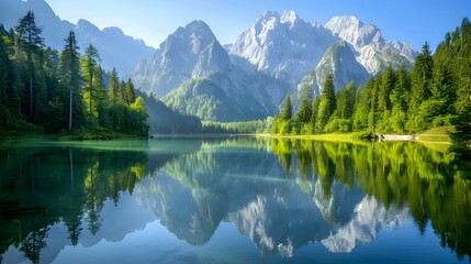 serene lake mountain img