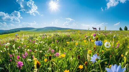 summer prairie wildflowers image