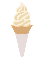 ミルクソフトクリームのイラスト