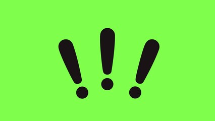 exclamation mark cute animation writing icon