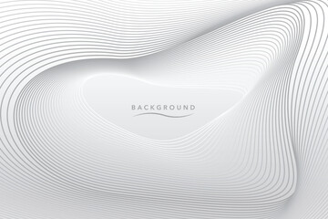 Abstract white and gray wave modern soft and clean vector background template