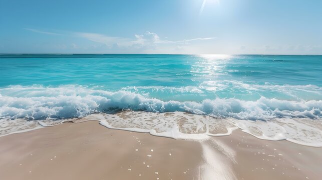 serene beach turquoise sea image