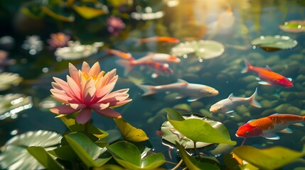 lush garden water lilies © Yelena