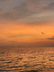 sunset over the sea