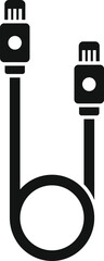Simple illustration of a usb cable icon, perfect for techthemed designs