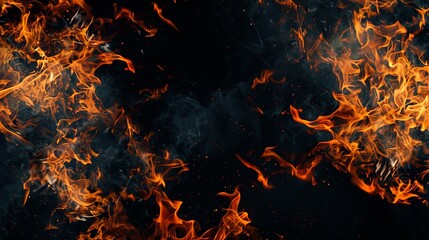 Untamed Beauty of Fiery Waves