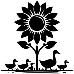 Sunflower Vector Illustration Perfect for Summer Designs and Floral Themes