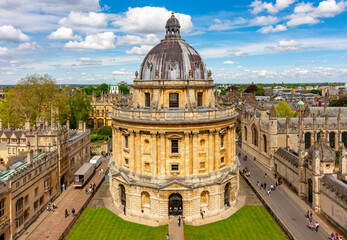 Oxford cityscape with Radcliffe Camera, UK