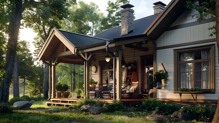 Fototapeta premium Vintage Abode for Elderly: A Secure, Comfortable Space for Independent Living