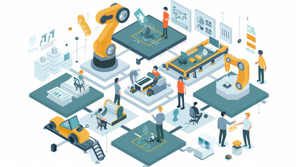 Obraz premium AI-Powered Business Optimization: Enhancing Efficiency and Productivity with Smart Technologies