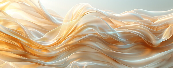 Obraz premium A luxury light golden wavy background with organic fluid shapes, wallpaper, backdrop, illustration