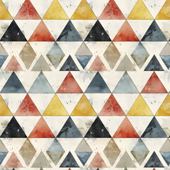 Fototapeta premium A watercolor modern geometric pattern of triangle made such beautiful abstract