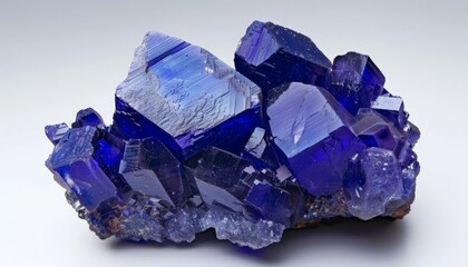 Blue rough crystals of Lazurite semi precious gemstone