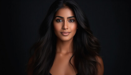 Fototapeta premium young indian woman with long hair