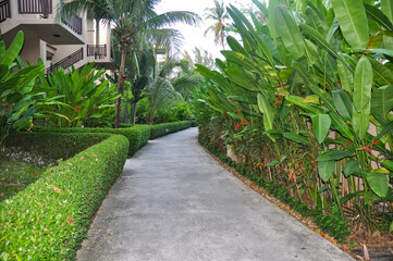 Beautiful hotel area on Phuket island in Thailand
