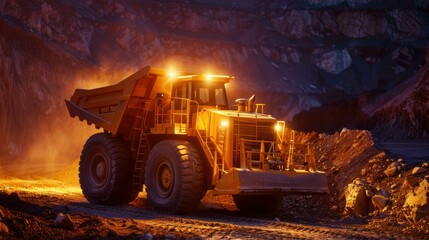 photograph of loader driver ambient lighting