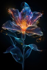 Glowing Flower in the Dark