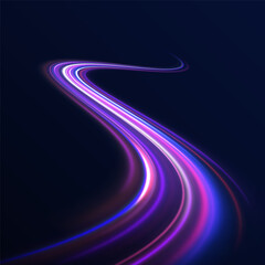 Neon color rays vector abstract background. Futuristic technological style. Abstract background with speed lines. Vector illustration. Futuristic. The light lines of the road are blue png