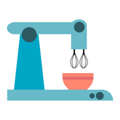 illustration of a kitchen scale and egg blender