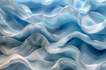Obraz premium Blue Waves Abstract Texture, Modern Digital Background