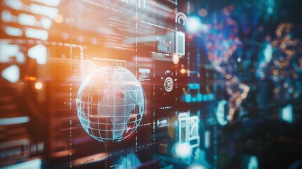 Global communication network concept Environmental technology Sustainable development goals SDGs : Generative AI