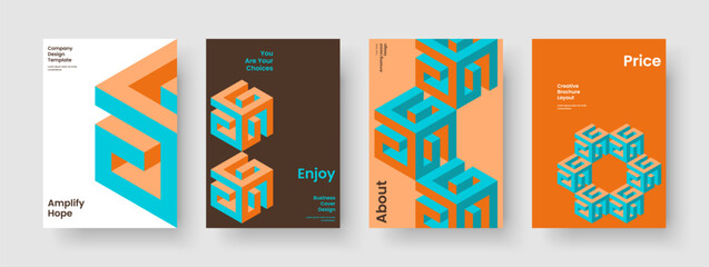 Obraz premium Modern Book Cover Layout. Isolated Brochure Template. Geometric Business Presentation Design. Background. Flyer. Banner. Report. Poster. Catalog. Pamphlet. Newsletter. Journal. Handbill