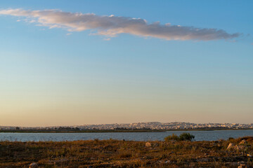 Paysage au coucher du soleil