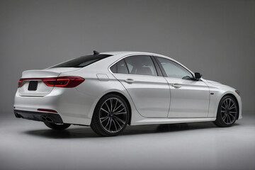 Naklejka premium Side profile of a Sedan