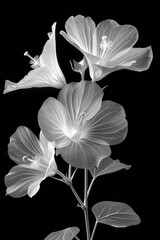 Fototapeta premium Elegant Black and White Flower