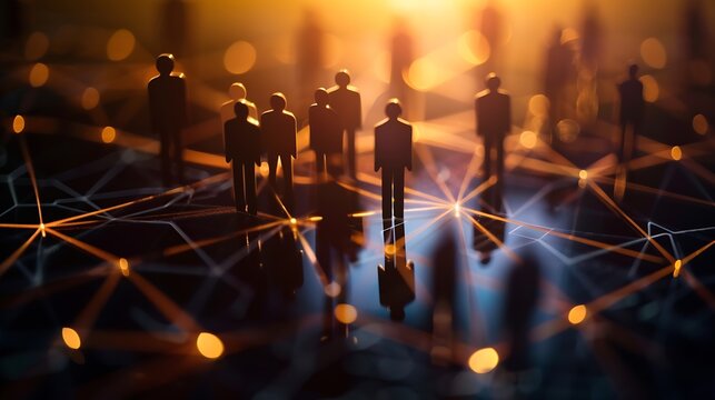 Business network concept Group of businessperson : Generative AI