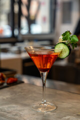 Vibrant Red Citrus Cocktail

