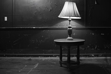 Lamp table dark room - Powered by Adobe