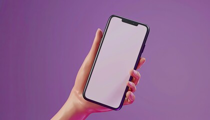 A person holding a purple cell phone with a flowery background by AI generated image
