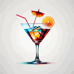 Cocktail Drink Very Fresh illustration Design