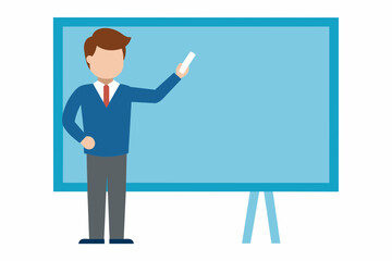 teacher is teaching illustration 