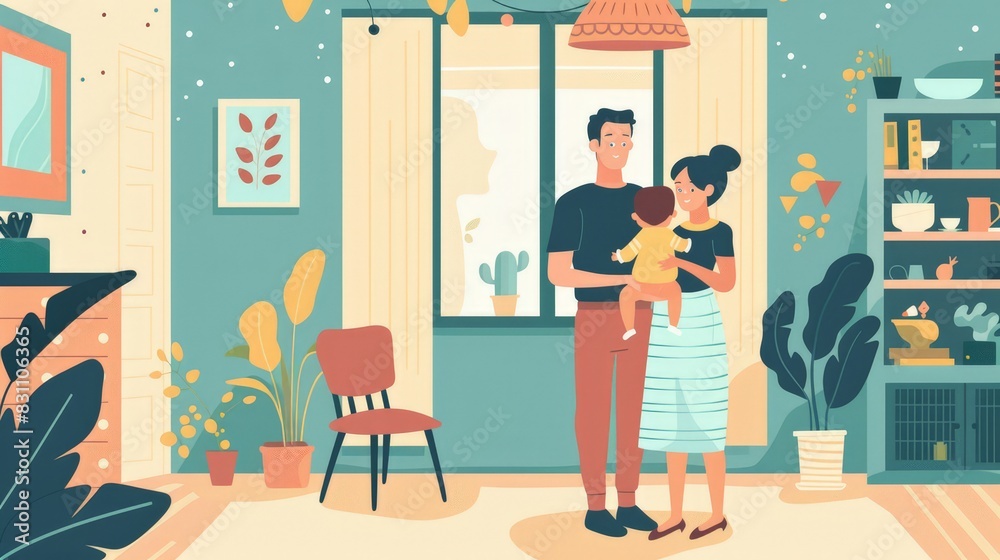 Fototapete design a visual guide to fostering a supportive home environment. include ideas for creating physica