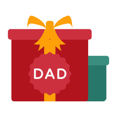 Care package for Grand Dad Concept, Gift for Step Dad Vector Icon Design, Happy Fathers Day Symbol, Dads Gift Elements Sign, Parents Day Stock illustration