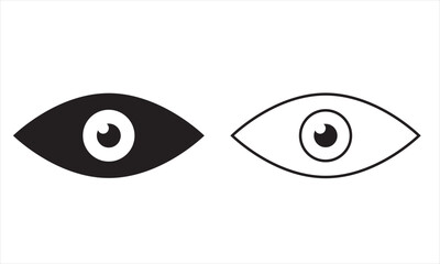 Eye icon set. See  symbol. Show password. EPS 10/AI