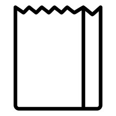 Paper Bag Icon in Line Style