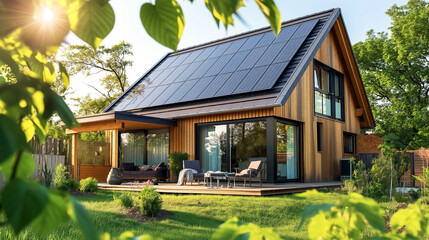 Photovoltaic system on a single-family home - Photovoltaikanlage auf Einfamilienhaus