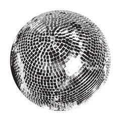 Disco ball isolated on white. vector clipart.