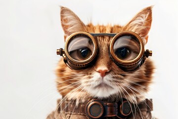Cat in goggles