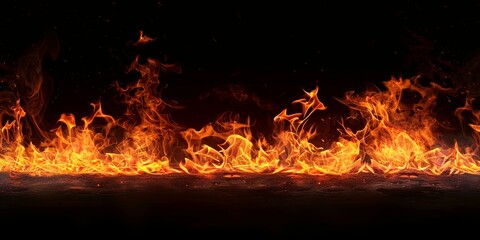 Untamed Beauty of Fiery Waves