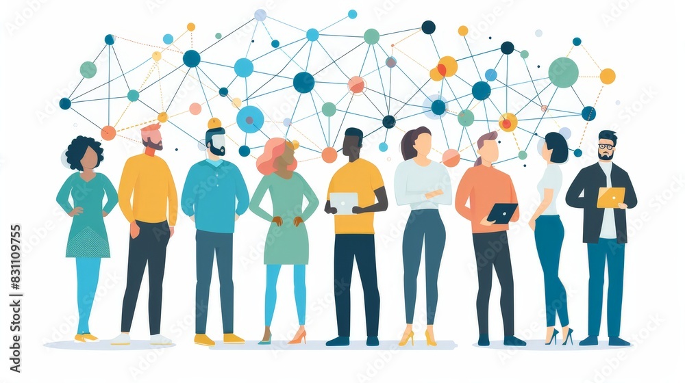 Poster develop a graphic that explains the importance of building a professional network for adults. includ