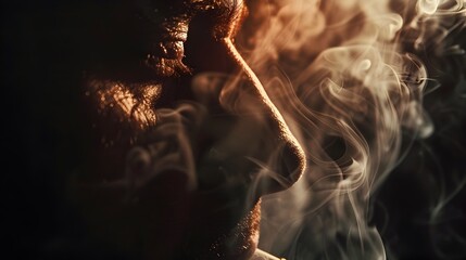 Power and Menace: A Drug Kingpin in Dimly Lit Room